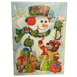 Springbok Kids Snowman Puzzle 48 Pieces Christmas Party Vintage Larger Pieces